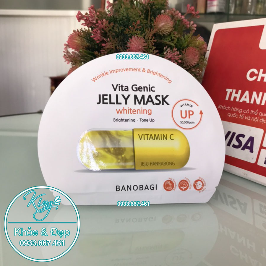 Mặt Nạ Vita Genic Jelly Mask Whitening Brightening Tone Up 1 Miếng