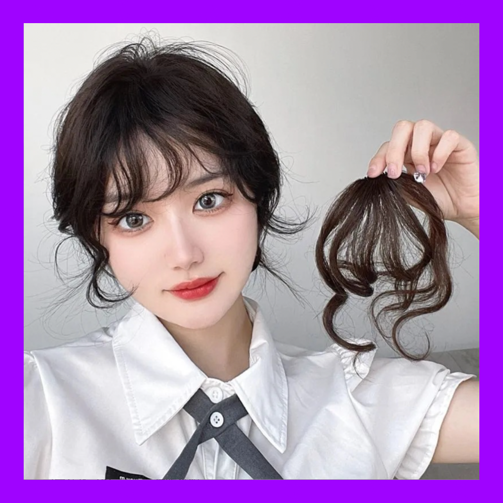 Tóc giả mái thưa xoăn đáng yêu