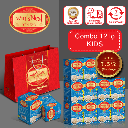TÚI 12 lọ Nước Yến sào winsNest Kids (70 ml/lọ)