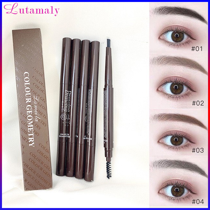 [HOTTREND] Chì kẻ mày, kẻ chân mày, bút kẻ lông mày, Chì Kẻ Mày Lameila 02 Đầu Double Effect – Bút Kẻ Mày Lameila 2 Đầu Không Thấm Nước Cực Hot-Lutamaly