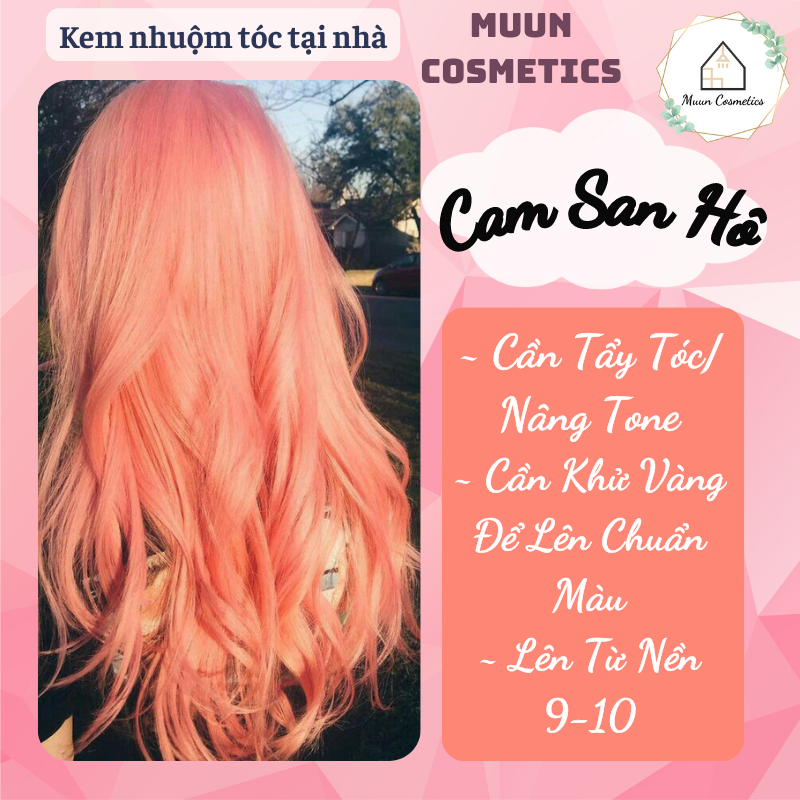 Thuốc nhuộm tóc cam san hô