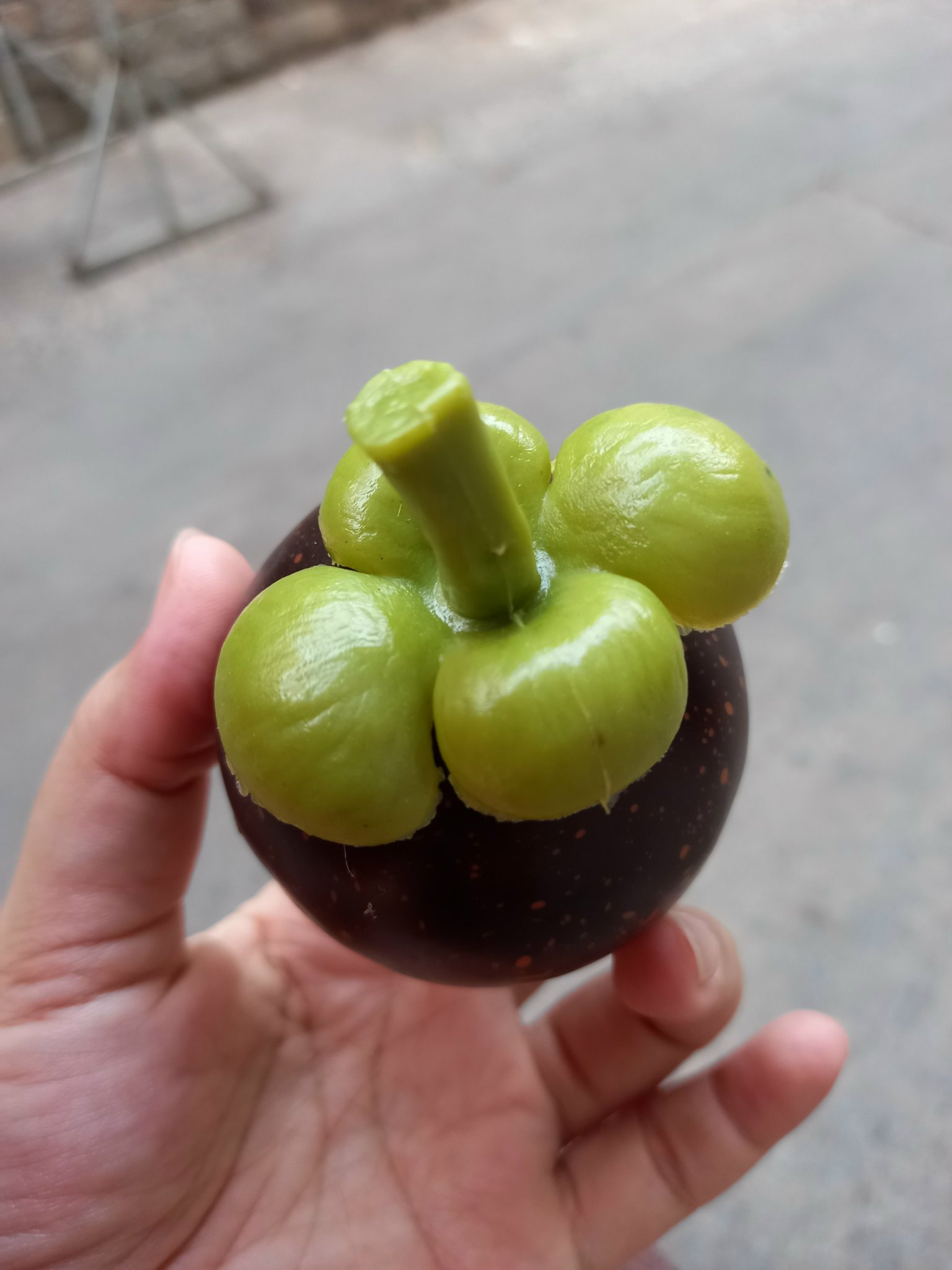 1 Trái măng cụt giả - Trái cây giả - Hương Flower