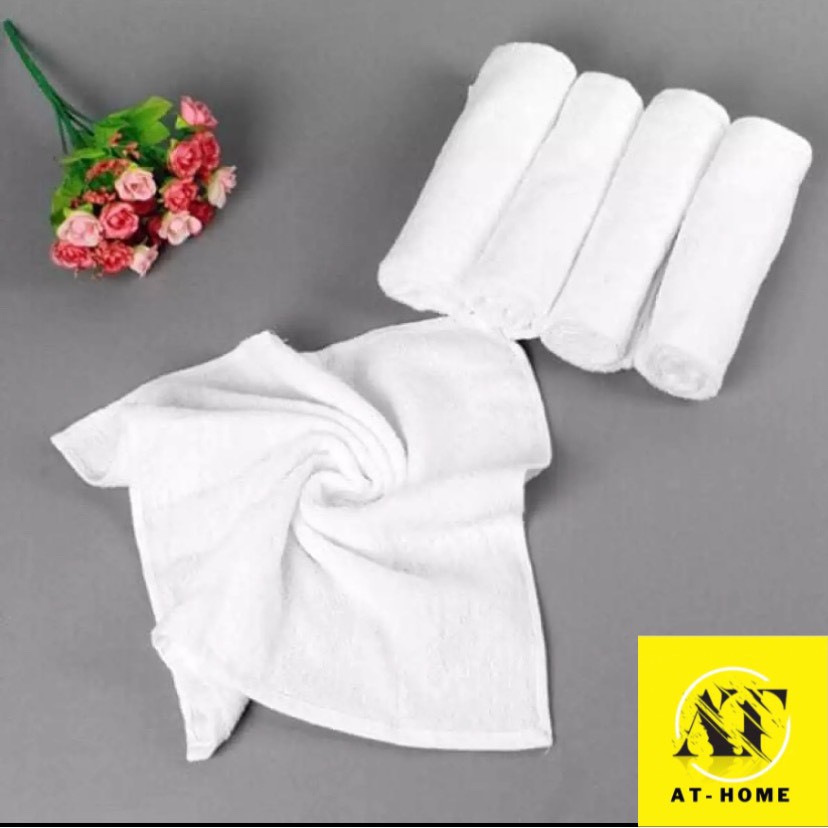 Khăn lau mặt trắng cao cấp A dùng cho spa khách sạn nhà nghỉ homestay