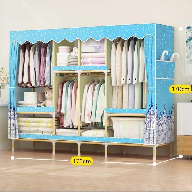 Tủ vải khung gỗ đặc 4 buồng 8 ngăn chắc chắn, bền, đẹp bảo hành 18 tháng, 1 đổi 1 trong 7 ngày toàn quốc tuvaicaocapvn