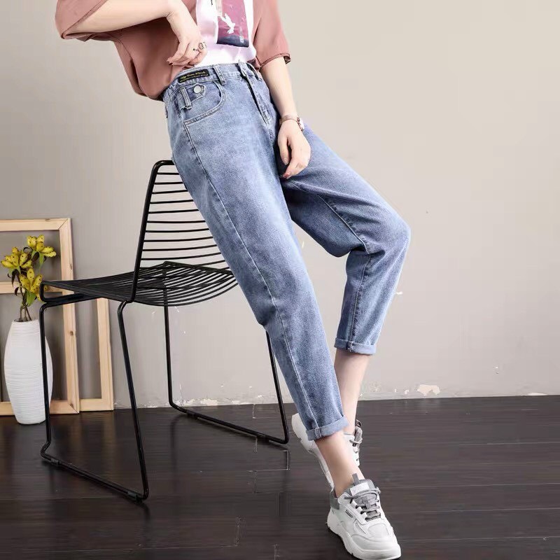 [HCM]Quần baggy jean nữ thiết kế lưng thun kiểu cách - baggy nữ chất jean lưng cao ống rộng tôn dáng - quần baggy chất jean đẹp đường may chắc chắn hàng cao cấp siêu hot thời trang binstore94 BS100406