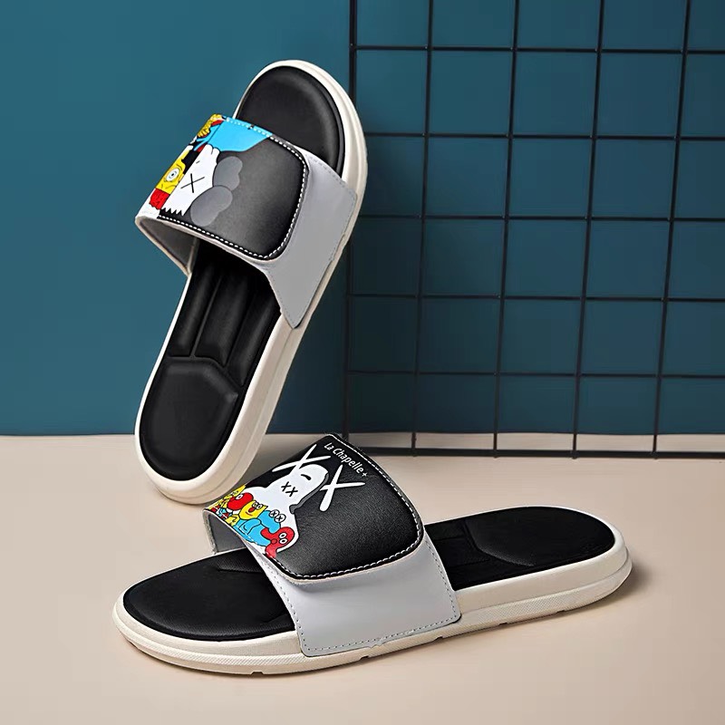 Dép lê quai dán họa tiết hoạt hình mới l dép quai dán nam nữ