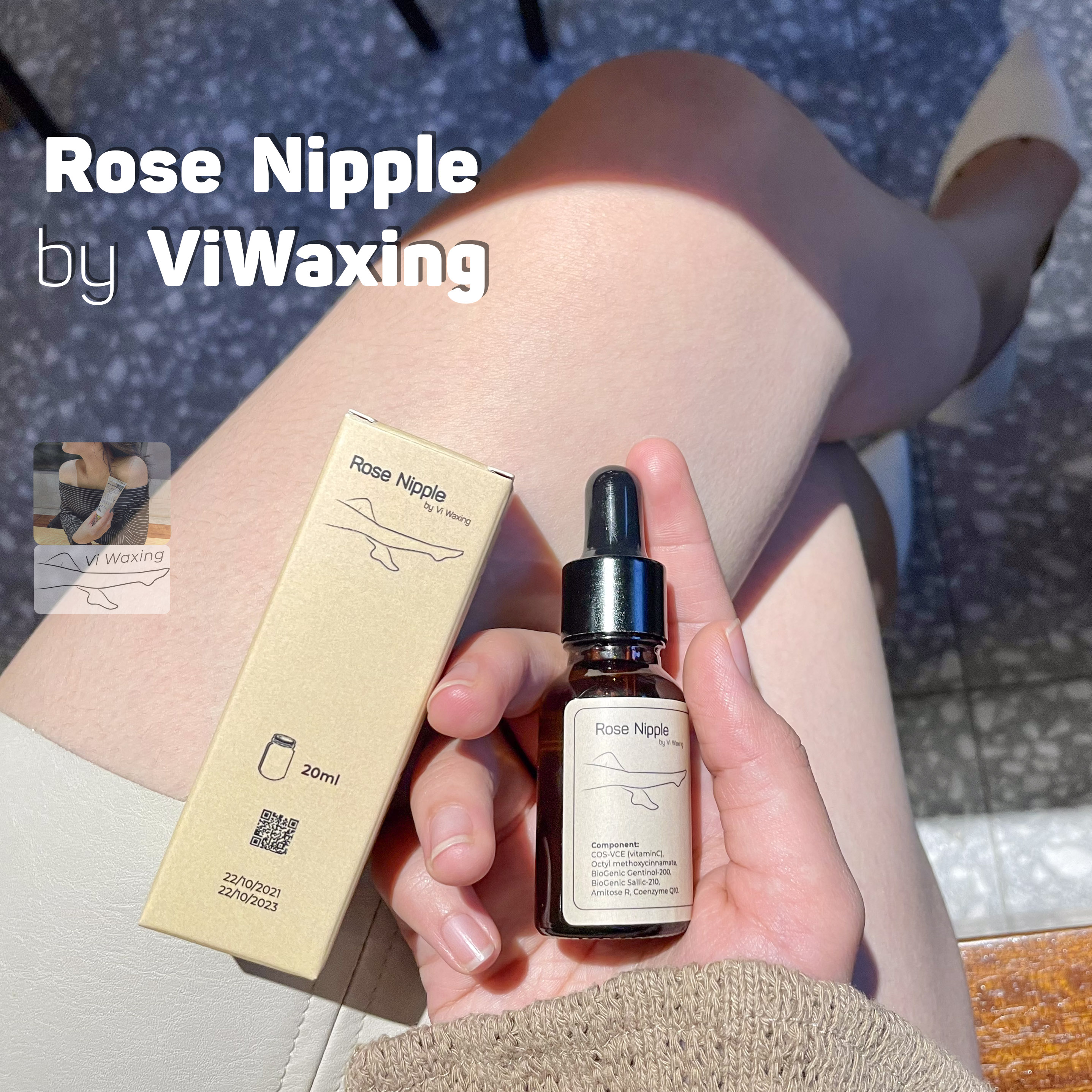 Rose Nipple by Vi Waxing - Serum hồng nhũ hoa và mờ thâm body 20ml