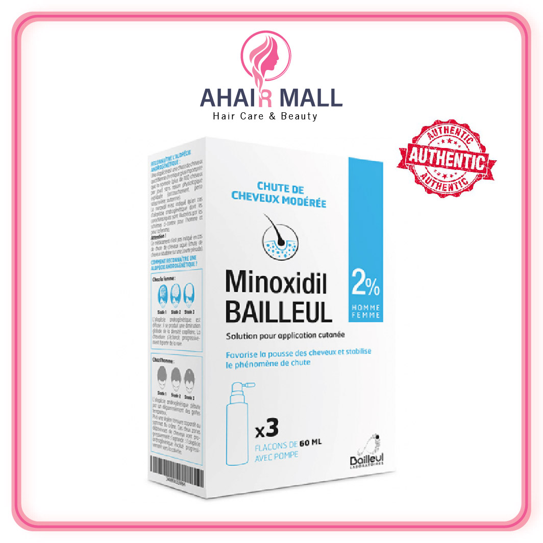 Xịt mọc tóc giảm rụng tóc minoxidil bailleul 2% nhập khẩu pháp - cam kết chính hãng