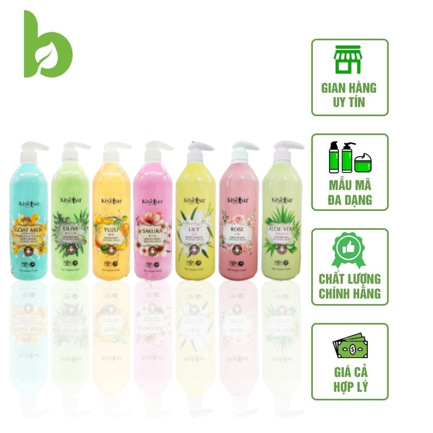 [MIỄN PHÍ VẬN CHUYỂN] Sữa Tắm Sáng Da, Dưỡng Ẩm, Chống Lão Hoá Kisetsu 950ml Có Nhiều Sự Lựa Chọn Anh Đào, Hồng, Lily, Aloe Vera, Sữa Dê Ong Chúa, Olive, Yuzu, Sữa Tắm Thơm Hàng Ngày- BECOME