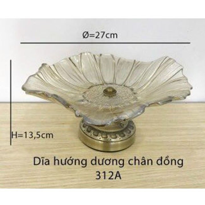 Dĩa đựng trái cây , đựng hoa quả kiểu, Thố thủy tinh có chân, tô dĩa thủy tinh có chân cao cấp