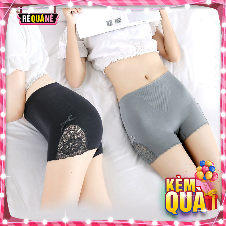 Quần Bảo Hộ Mặc Trong Váy 3D Xẻ Ren Nơ - requane