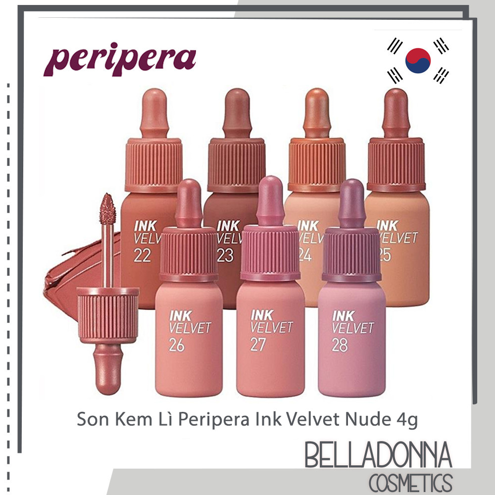  Son Kem Lì Peripera Ink Velvet Nude 4g  Best Seller #17 Rosy Nude - Hồng Nâu Đất   Shop Về 17 Màu  