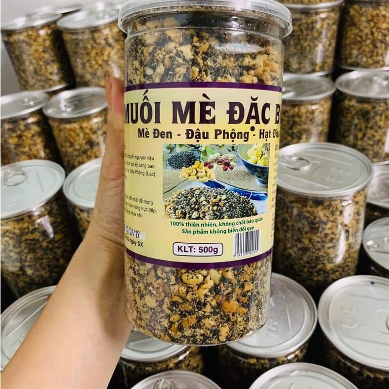 - muối mè đậu phộng hạt điều ăn chay ăn kiêng 500g --