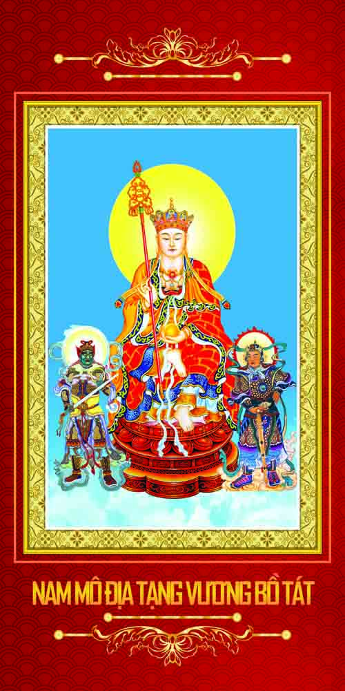 Tranh Phật Kim Sa Các Vị Bồ Tát 40x80cm