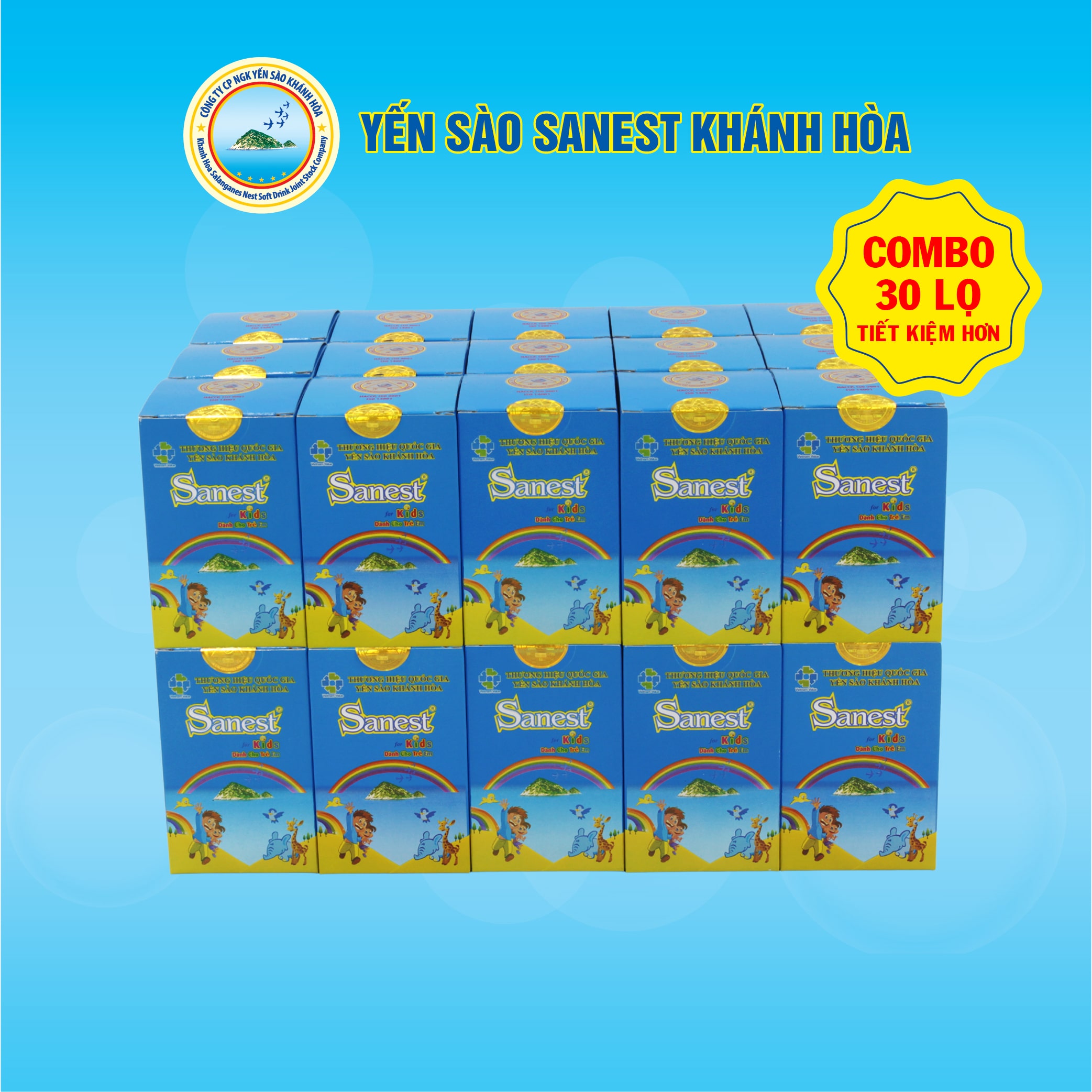 Nước yến sào khánh hòa sanest kids combo 10-20-30 lọ 62ml - yên sào 15%