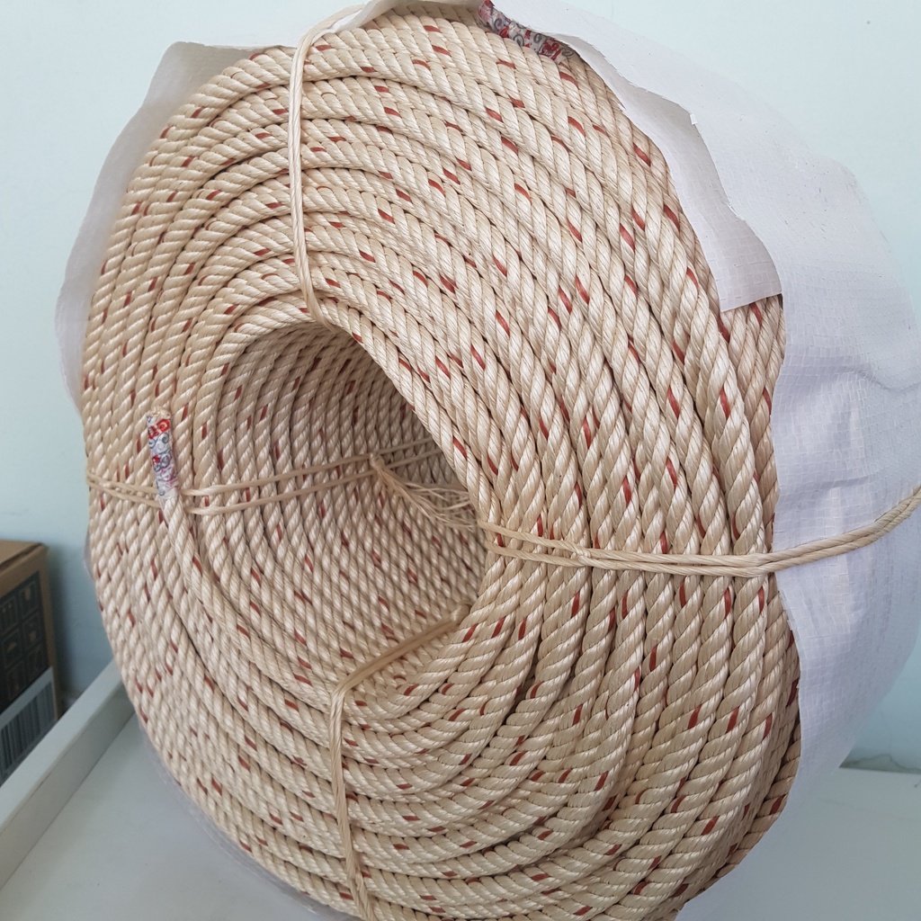 1kg dây thừng pp chịu lực tốt size 8mm, 10mm, dây bô tròn, dây thừng thái lan độ bền cao