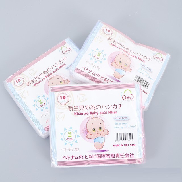 Khăn sữa xuất Nhật siêu mềm hàng 2 lớp, khăn xô sữa cho bé siêu thấm, mềm