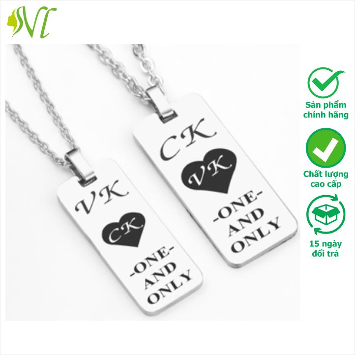 Dây chuyền cặp đôi tình yêu dây chuyền cặp đôi bạn thân không đen không gỉ xài nước tốt Người Đẹp Vì Lụa