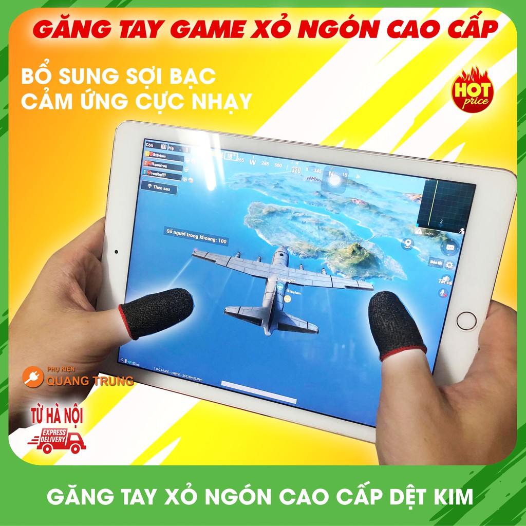 Găng tay chơi game xỏ ngón cực nhạy có dệt thêm sợi bạc cao cấp loại tốt hiện nay, cam kết sản phẩm đúng mô tả, chất lượng đảm bảo