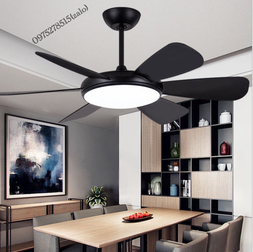 Quạt trần 6 cánh ABS có đèn LED 3 chế độ ánh sáng, có điều khiển nhiều cấp độ gió dùng cho mọi không gian như bếp, phòng ngủ, phòng khách, nhà hàng [ Bảo hành 5 năm ]