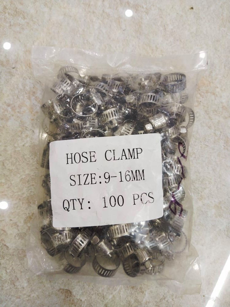 100 chiếc đai xiết inox , cổ dê , đai thít đường kính 9mm-16mm