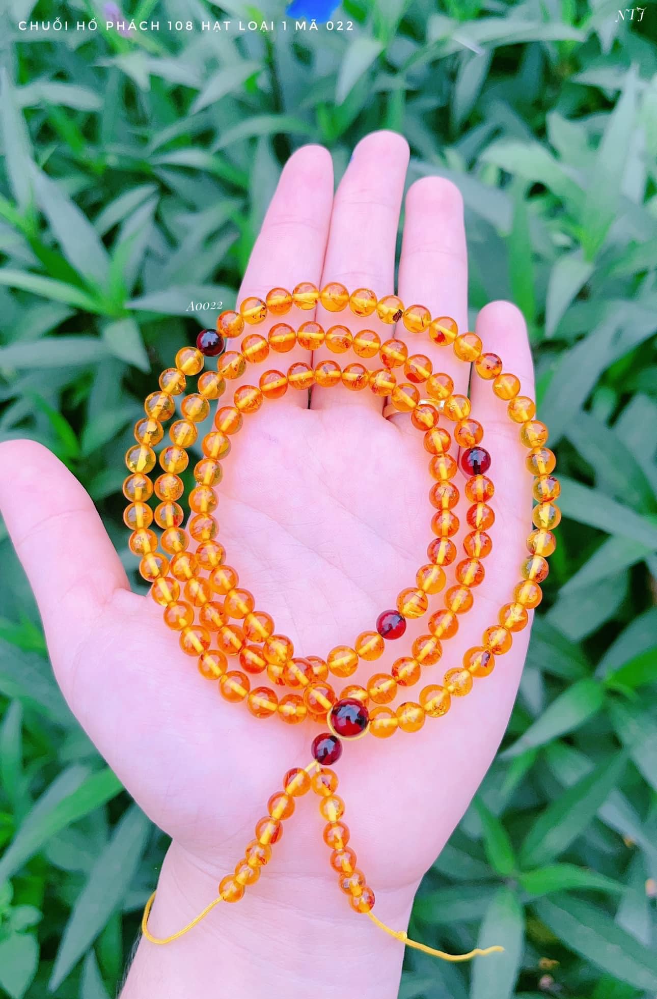 Chuỗi hổ phách 108 hạt loại 1 , vòng hổ phách 108 hạt hàng loại 1 siêu đẹp