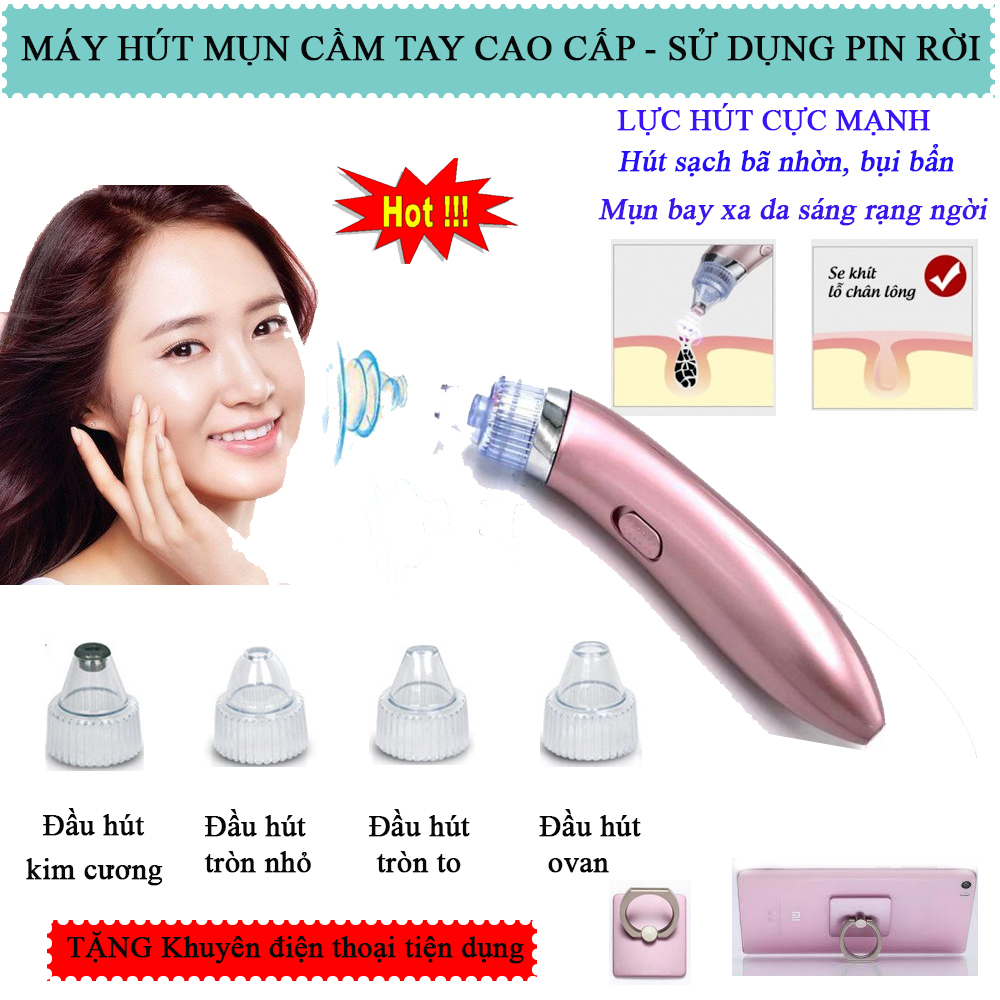 Máy Hút Mụn Đầu Đen, Máy Hút Mụn Hàn Quốc, Máy Hút Mụn Cao Cấp.Hút Tất Cả Mụn Cám, Mụn Bọc, Mụn Mủ,. Máy Hút Mụn Sạch Sâu Bên Trong Da Mặt. Sản phẩm Pin rời an toàn hiệu quả.Tặng Kèm Khuyên Điện Thoại MUA NGAY