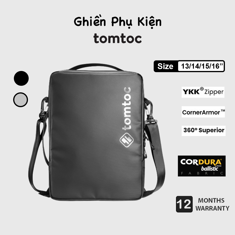 Túi đeo chéo chống sốc tomtoc usa h14 codura shoulder bags dành cho macbook m1/m2 13/14/15/16inch