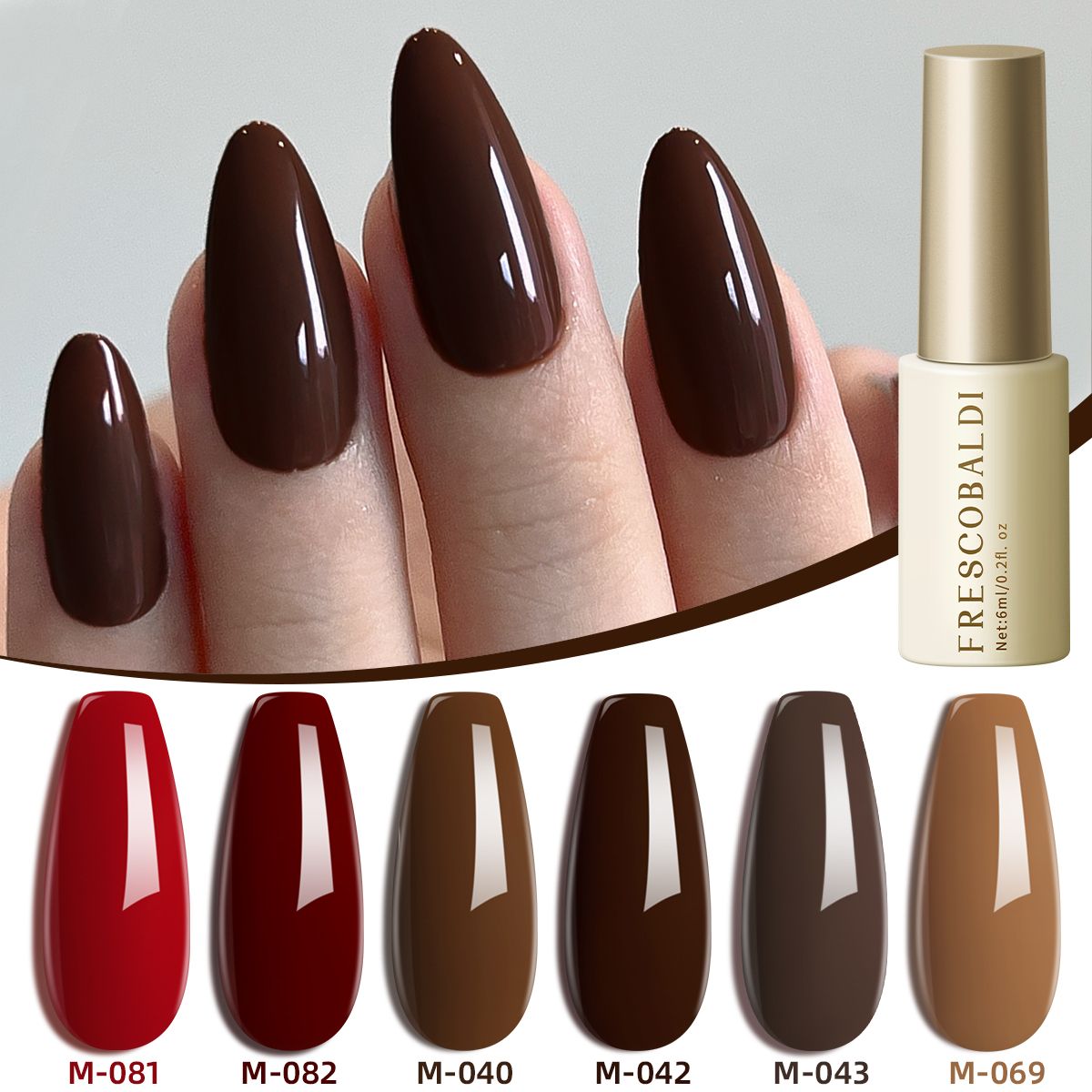 Bộ sơn móng tay màu caramel trà sữa moca mới  - Chống trầy xước, không hại móng, phù hợp mùa đông