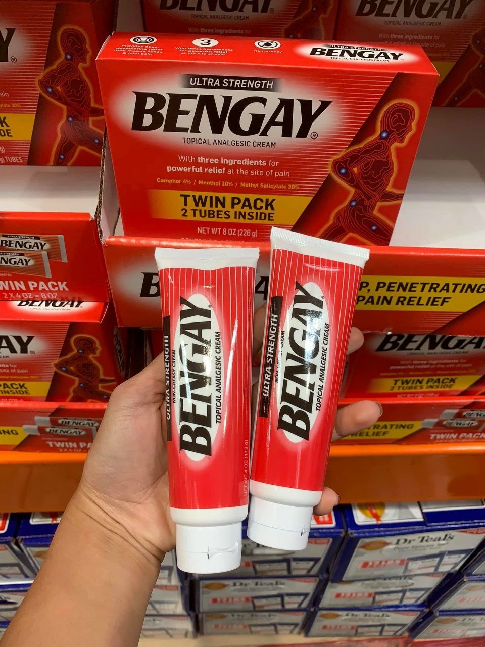 Kem xoa bóp giảm đau bengay ultra strength set 2 tuýt 113g hàng mỹ