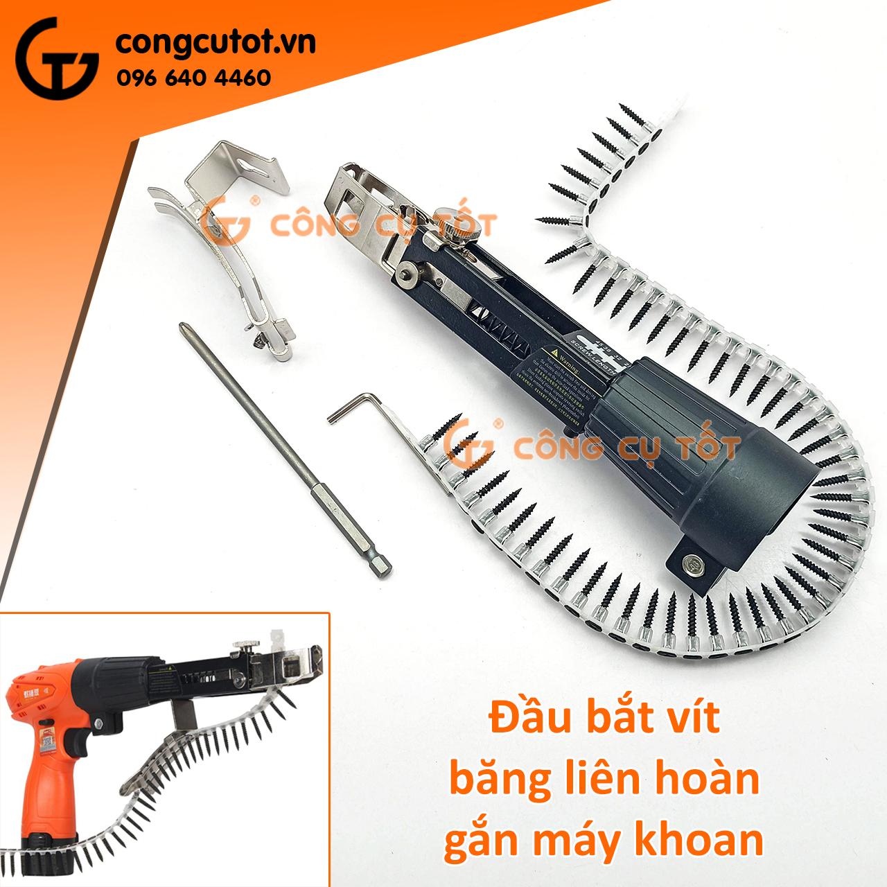 Đầu bắt vít - Đầu bắn vít băng liên hoàn gắn máy khoan