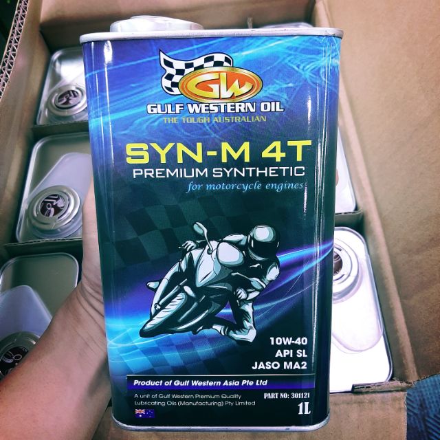 Nhớt Gulf Western Oil SYN-M 4T Premium 10W40 1L