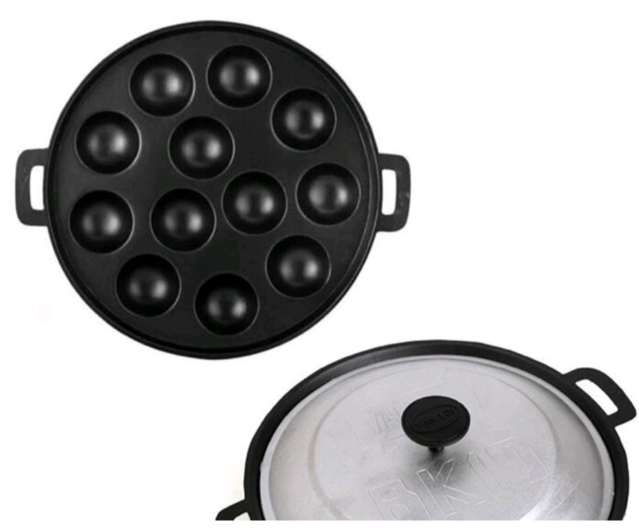 Khuôn bánh khọt 8 lỗ, 10 lỗ, 12 lỗ kèm nắp đậy chống dính