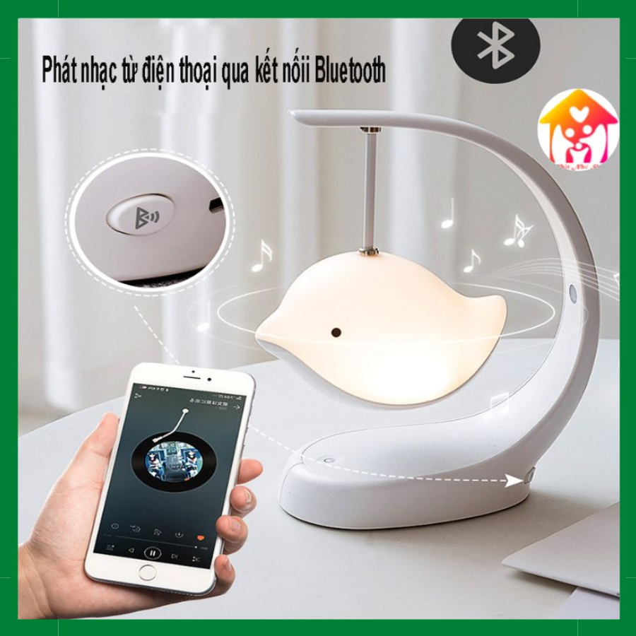 Đèn ngủ chim bird kèm loa nghe nhạc bluetooth có đèn led đổi màu cảm ứng - món quà sáng tạo cho bé