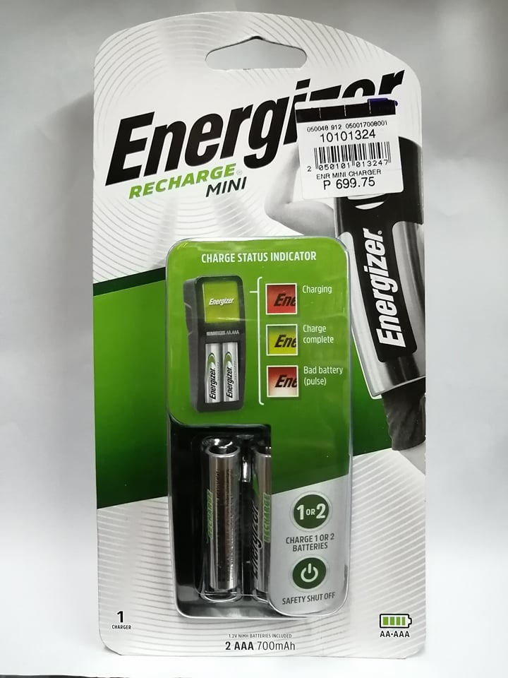 Bộ máy sạc pin energizer ch2cp3 kèm 2 viên pin sạc aaa 700 mah