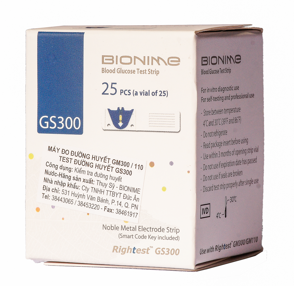 Que thử đường huyết Bionime GS-300 - Đo đường huyết