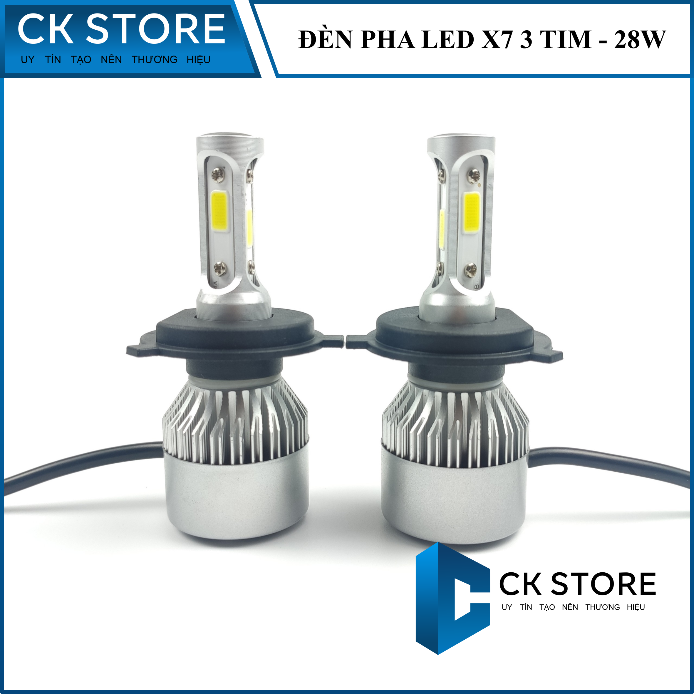 Đèn Pha Led X7 3TIM - 28W Siêu Sáng , Gắn Các Dòng Wave, Winner, Exciter, Sonic, Sirius, Air Blade | CK04 - CKSTORE.VN