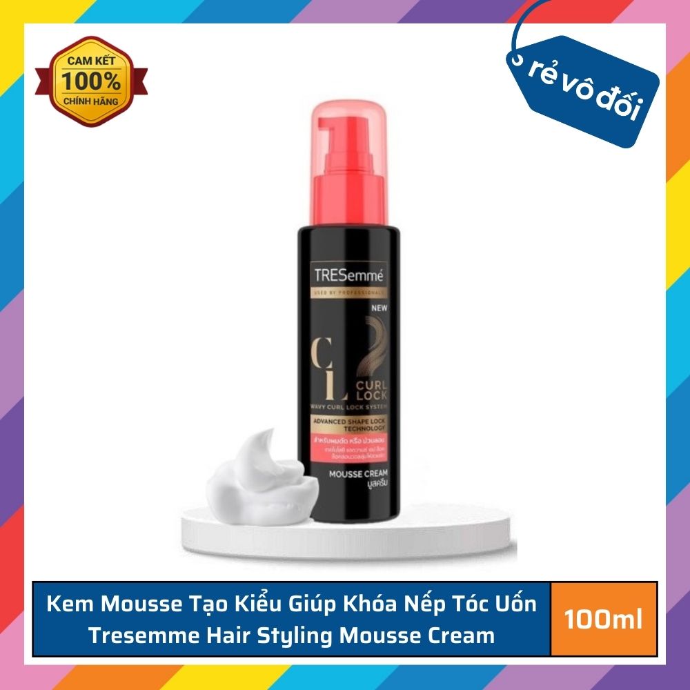 Kem mousse tạo kiểu giúp khóa nếp tóc uốn Tresemme Hair Styling Mousse Cream 100ml - Thái Lan