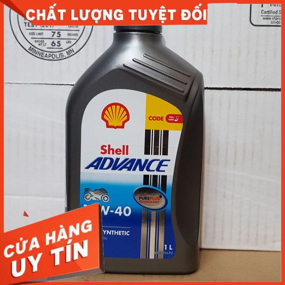 Nhớt Shell Ultra 10W40 1L, nhớt shell xe số xe côn tay shell ultra 10W40 tổng hợp 100% chó nhiều lưah chọn