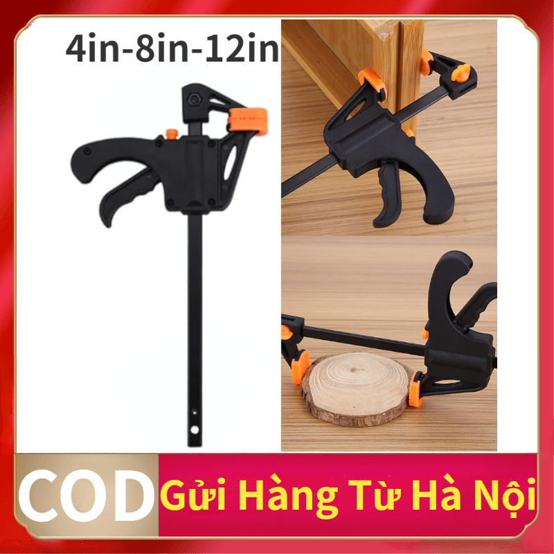 Cảo kẹp gỗ, Vam kẹp nhanh chữ F, Không gỉ, Chống trượt - Thép hợp kim
