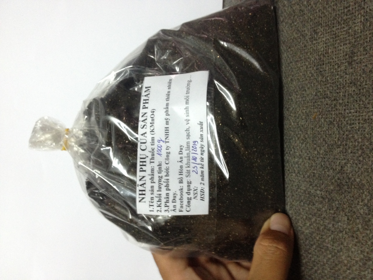 Bột tím tẩy quần áo KMnO4 - 1000g