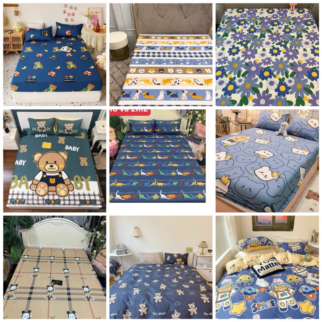 [HCM]Ga chống thấm 100% Cotton kháng nước cao cấp đủ size drap giường cho bé 1m6.1M8.