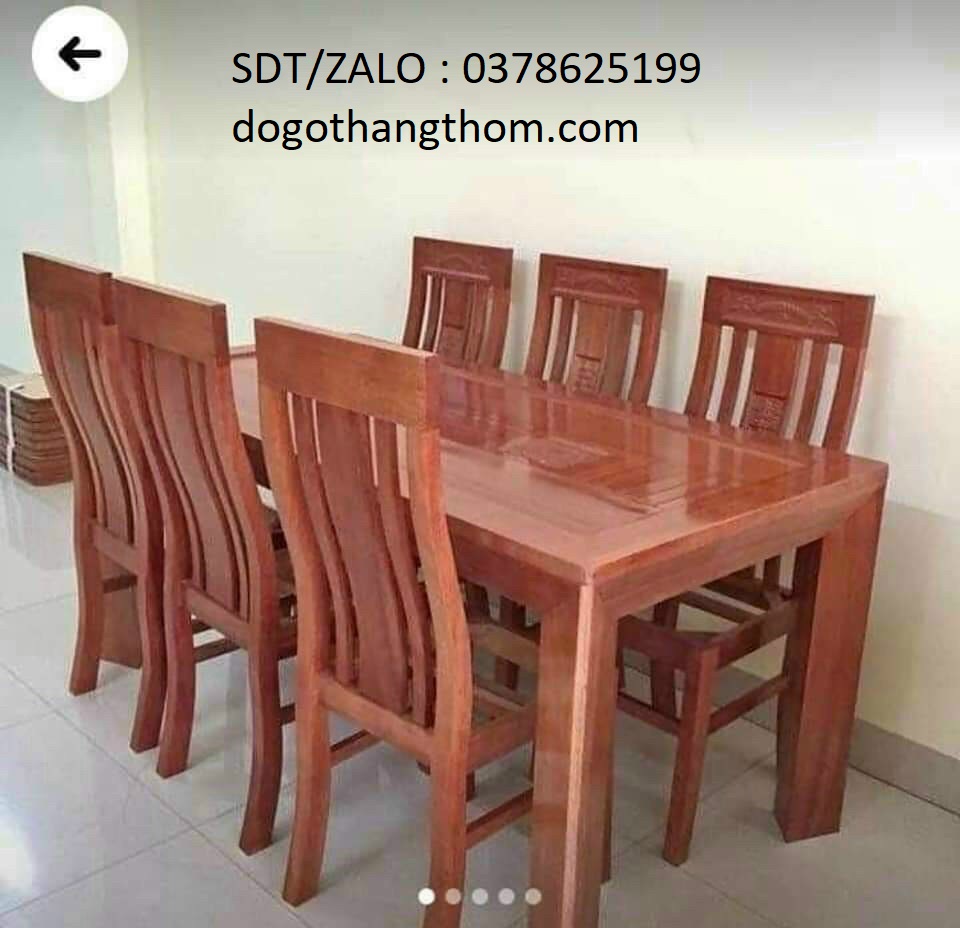 bàn ăn gỗ sồi mặt liền 6 ghế bàn ăn ghế ăn mặt liền phòng khách phòng ngủ