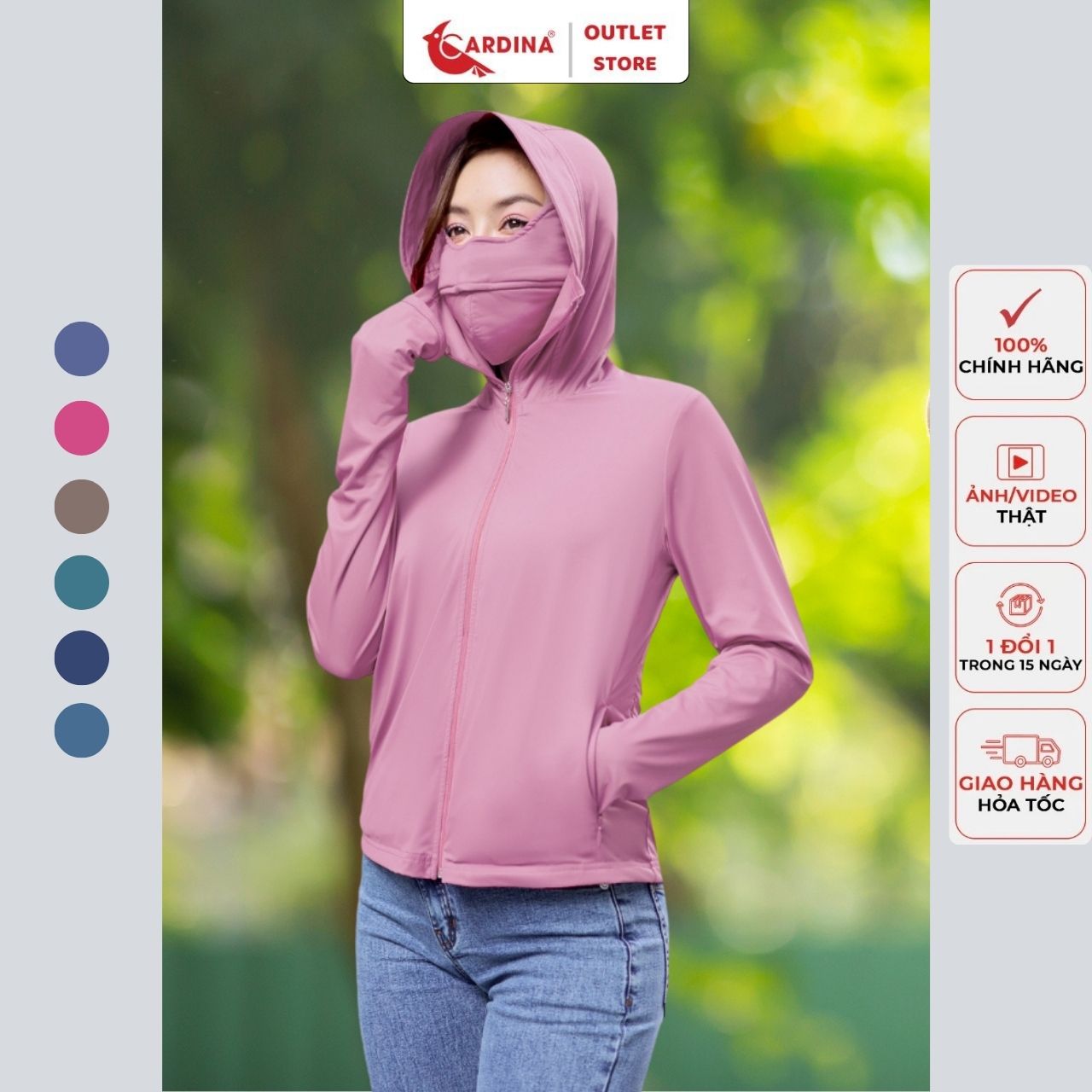 Áo chống nắng cardina 2 lớp cao cấp không nhăn công nghệ vải ice text sợi lạnh độc quyền | áo chống nắng nữ | áo chống nắng nữ 2 lớp | áo chống nắng thời trang | áo khoác chống nắng nữ | áo khoác đi nắng cardina