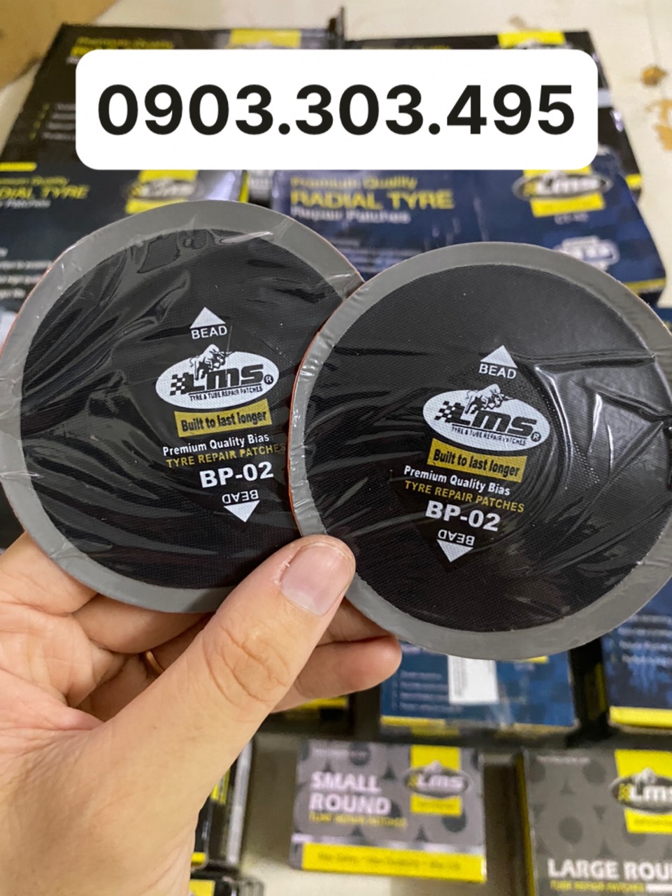 Hộp miếng vá lốp bố chéo lms bp-02