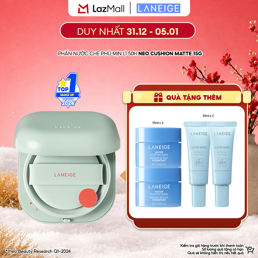  Phấn Nước Che Phủ Mịn Lì 50H Laneige Neo Cushion Matte 15G 