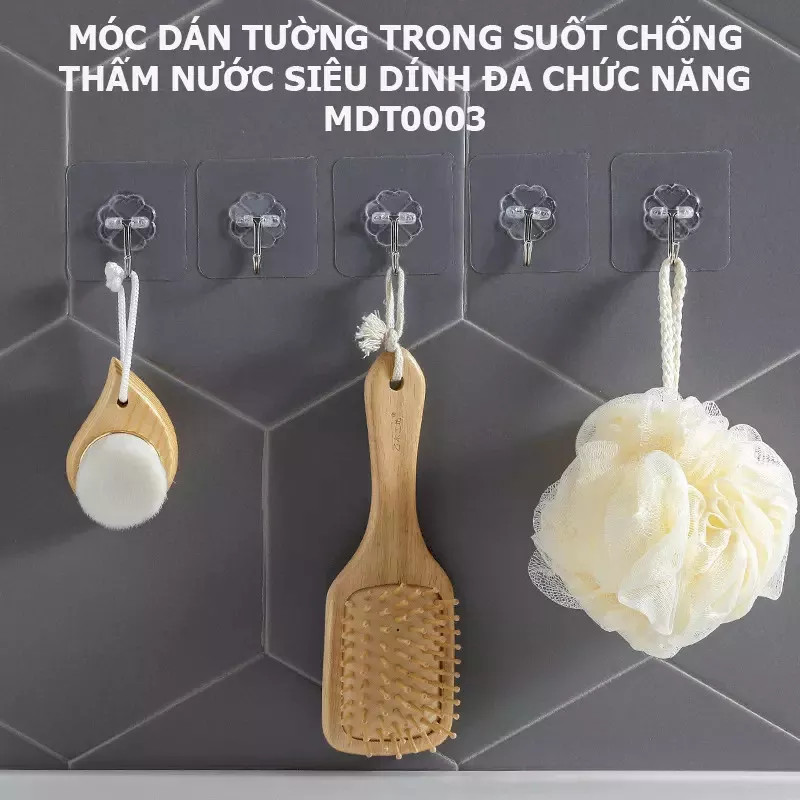 Móc dán tường siêu dính dễ thương nhiều màu tiết kiệm không gian bám dính tốt chịu lực cao