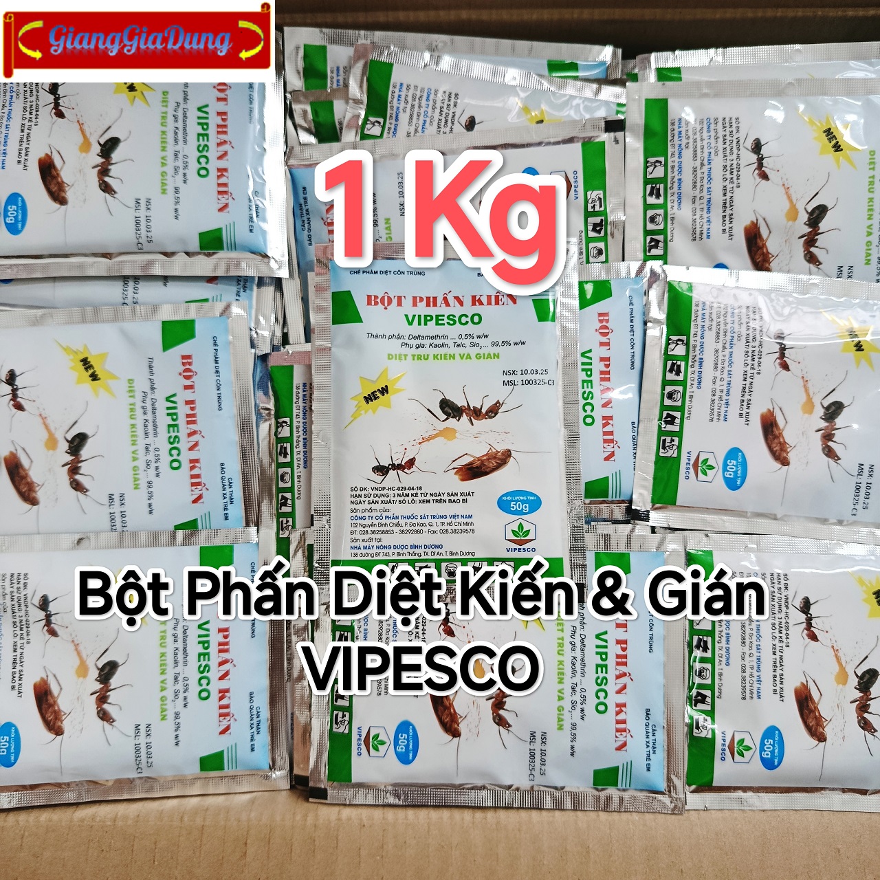 Giá Sỉ Bột Phấn Diệt Kiến Và Gián VIPESCO Việt Nam  500g 1kg  