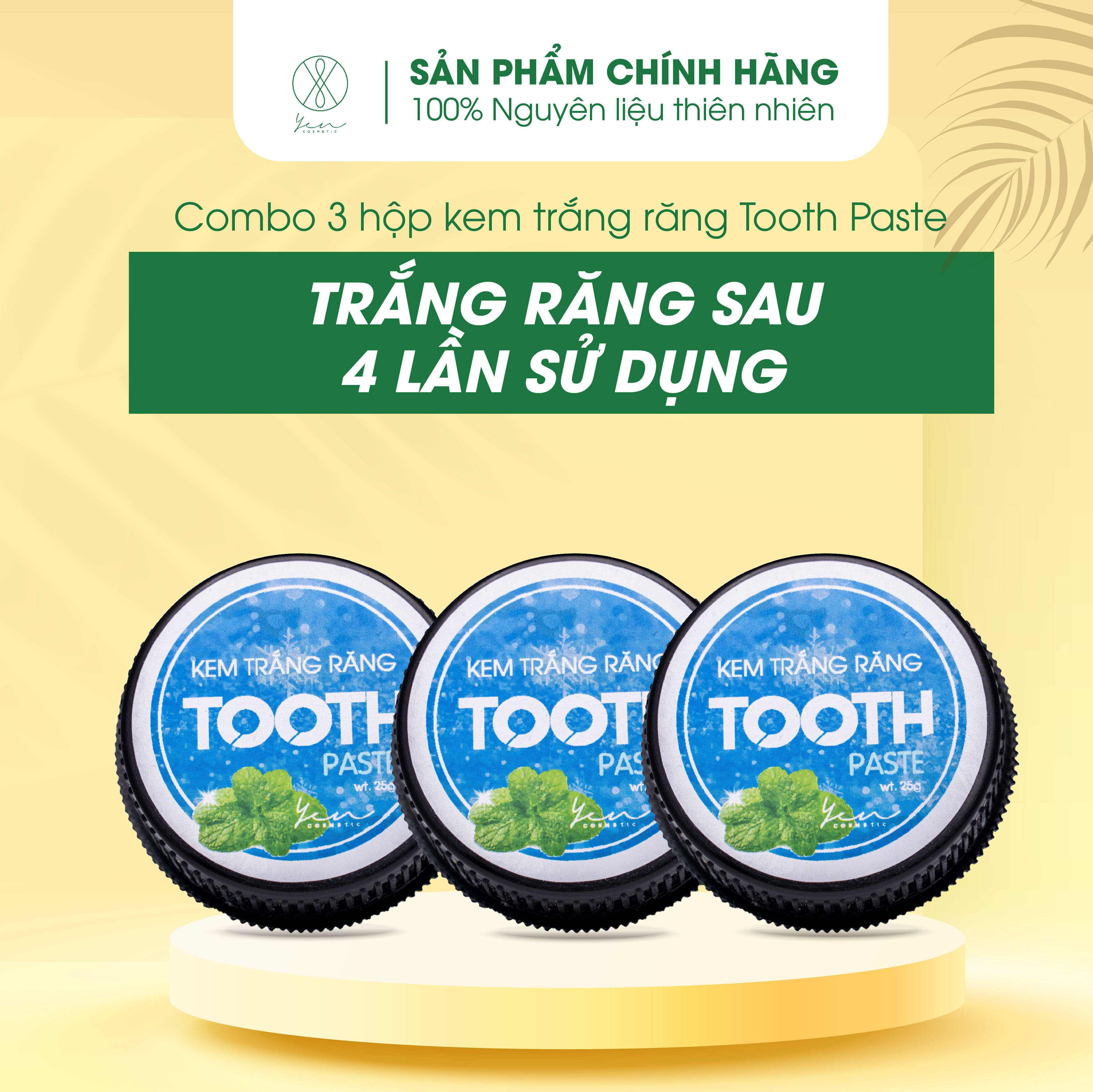 Combo 3 Kem Đánh Răng Tại Nhà Tooth Paste Ngừa Hôi Miệng Làm Trắng Bảo Vệ