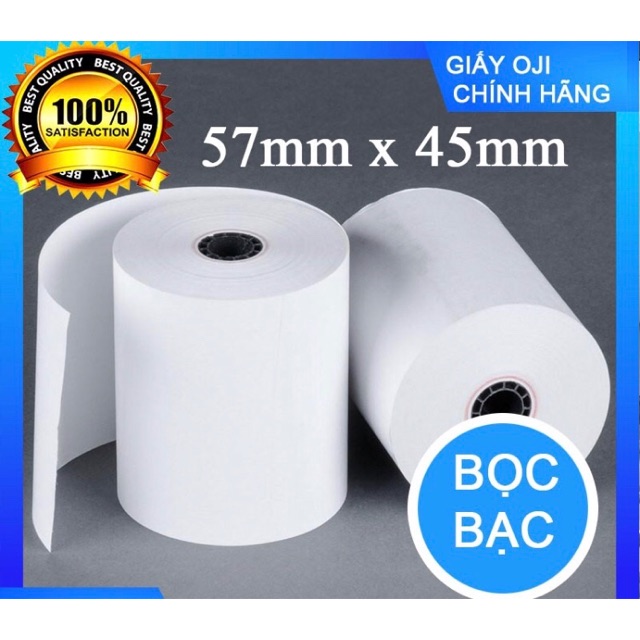 5 Cuộn Giấy In Nhiệt K80 Phi 45 (80x45mm) Dùng Cho Máy In Nhiệt